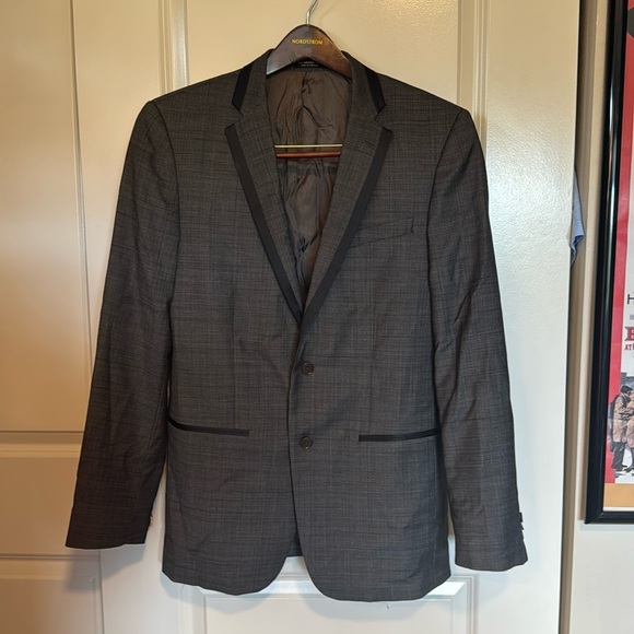 John Varvatos Star  Wool Dinner Jacket 44 Regular Black/Grey 40 reg - Picture 1 of 13